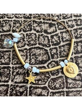 VINTAGE BEADED CHARM BRACELET